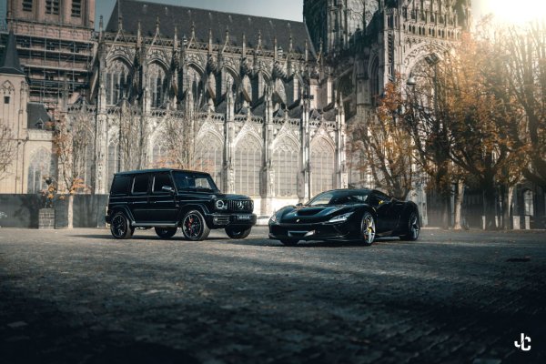 Ferrari F8 Tributo en de Mercedes-AMG G63 AMG