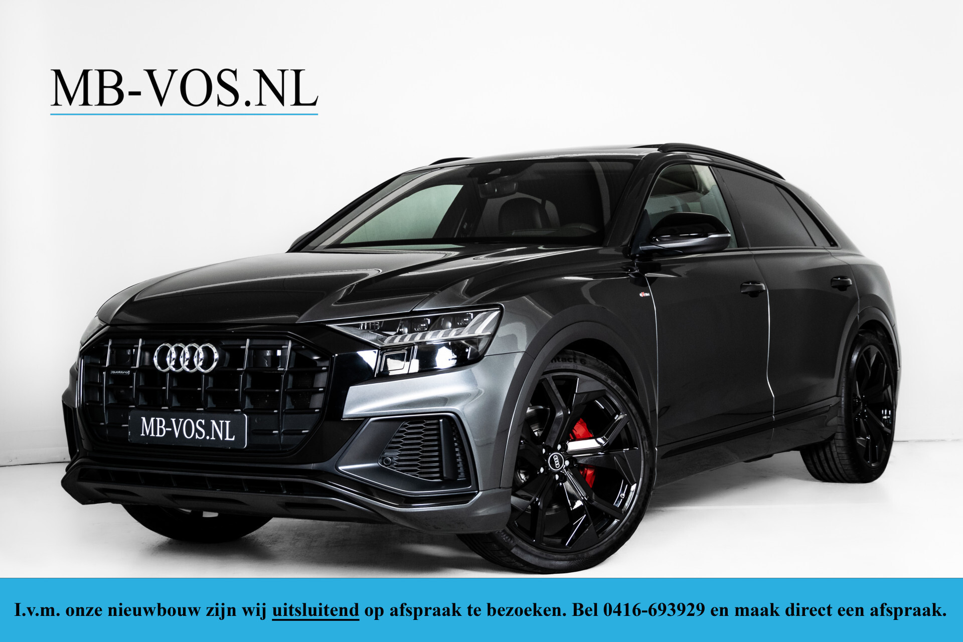 Audi Q8 50 TDI Quattro S-Line Luchtvering | AdaptiveCruise | Keyless | Matrix | HUD | Trekhaak | Garantie Aut8 Foto 1